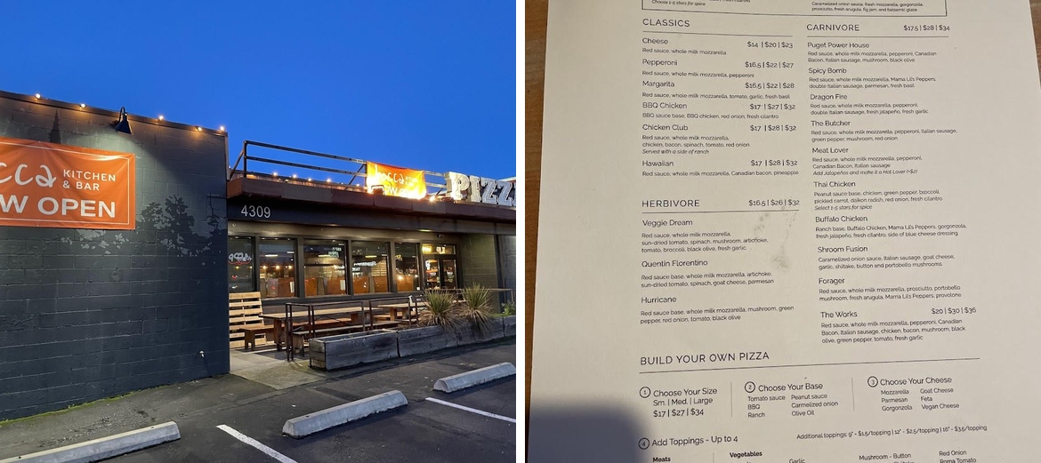 Bocca Kitchen & Bar Menu